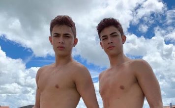 2 jumeaux s’exhibent et se branlent ensemble