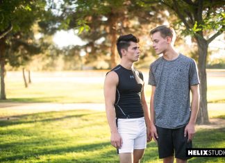 Rencontre au parc avec un jogger sexy