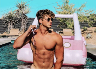 Nate Garner : Youtubeur et TikToker musclé sort sa bite énorme !